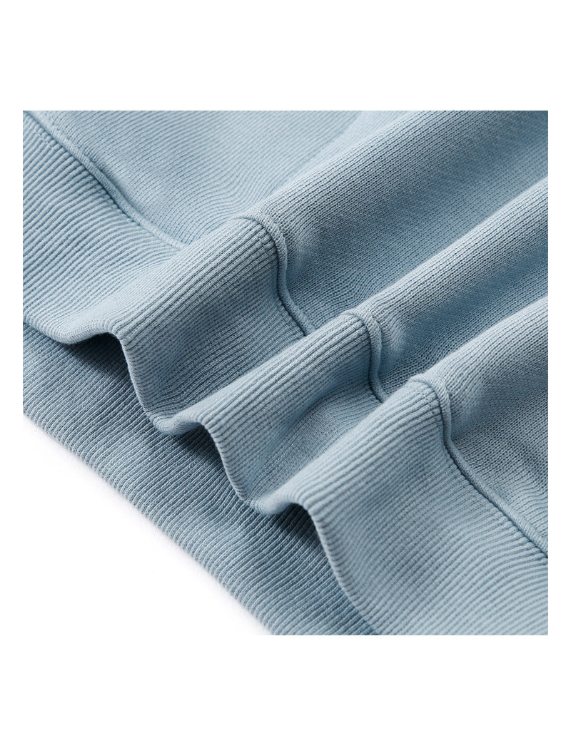 Wholesale  100% Cotton Sublimation Pullover Hoodies Loose Heavyweight Oversized Black Side Pocket Streetwear Wireless Fashion Hoodies