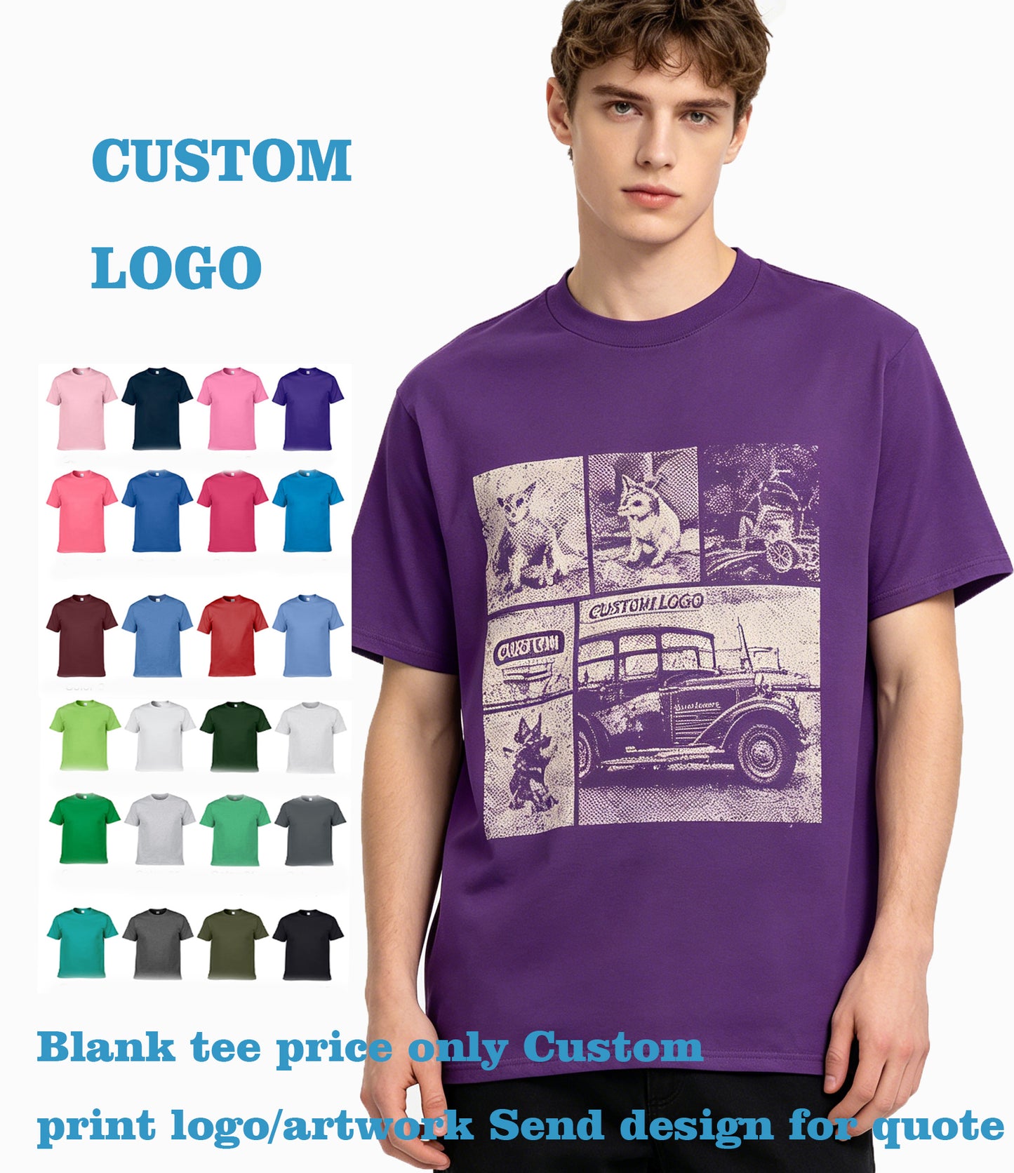 Customized t Shirts 180 Grams of Pure Cotton Straight Tube Without Seams Conforming Fit Style Men High Quality American Style