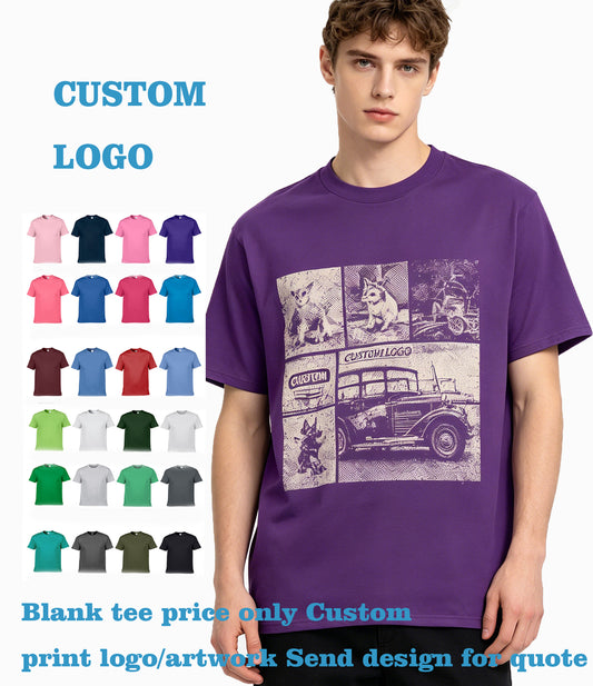 Customized t Shirts 180 Grams of Pure Cotton Straight Tube Without Seams Conforming Fit Style Men High Quality American Style