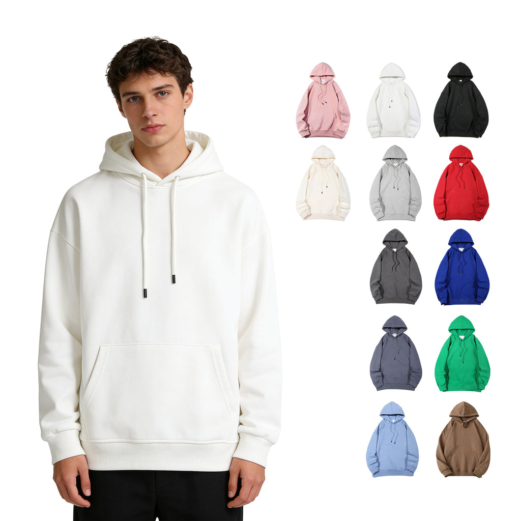 Wholesale Oversized Drop Shoulder Heavyweight Custom Plus Size Pullover Streetwear Hoodies Unisex High Quality