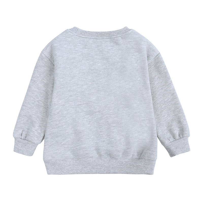 High Quality Baby Pure Color Fleece Round Neck Hoodie Coat Heavyweight Blank Pullover Sublimation Screen Printed Winter Hoodie