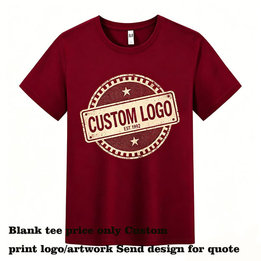 American Style 6 Color Micro Elastic Cool Cotton Short Sleeved T Shirt Printing Custom Men t Shirt High Quality Unisex t Shirt
