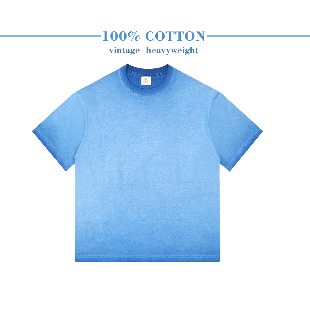 Heavyweigh Vintage Drop Shoulder Short Sleeve 100% Cotton Blank Streetwear Sublimation Round Collar Washed T-shirts Wholesale