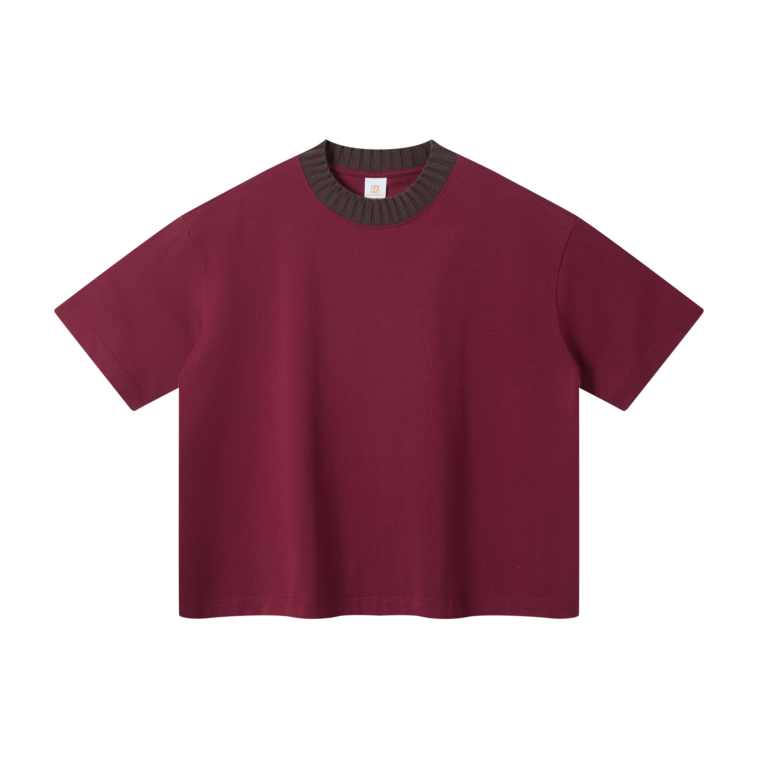 Hot Sale Boxy Men's T-shirts Custom Embroidery logo Knit Patchwork New Design High Quality Streetwear Wholesale Men's T-shirts