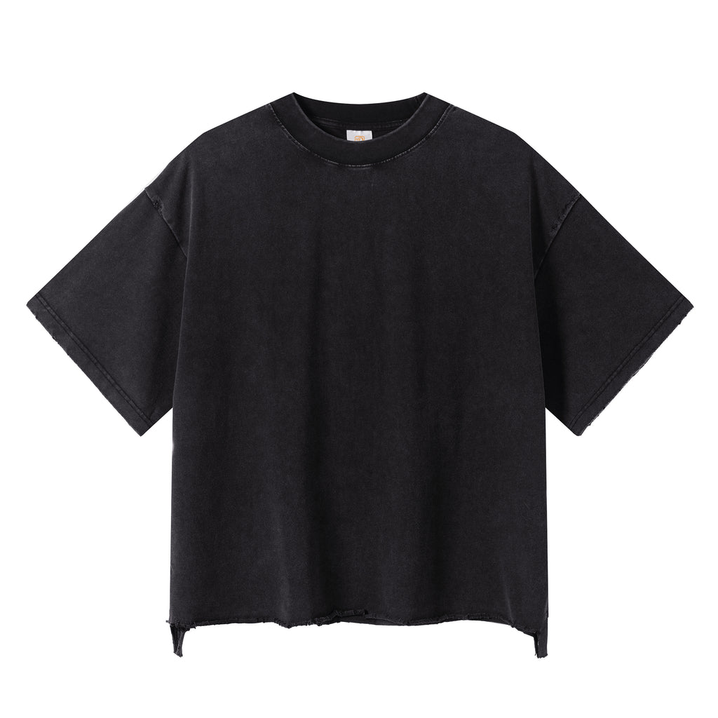 Vintage Men's Summer T-shirt Wholesale 100% Cotton Custom High Quality Washed New Design Fashion Short Sleeve Streetwear T-shirt