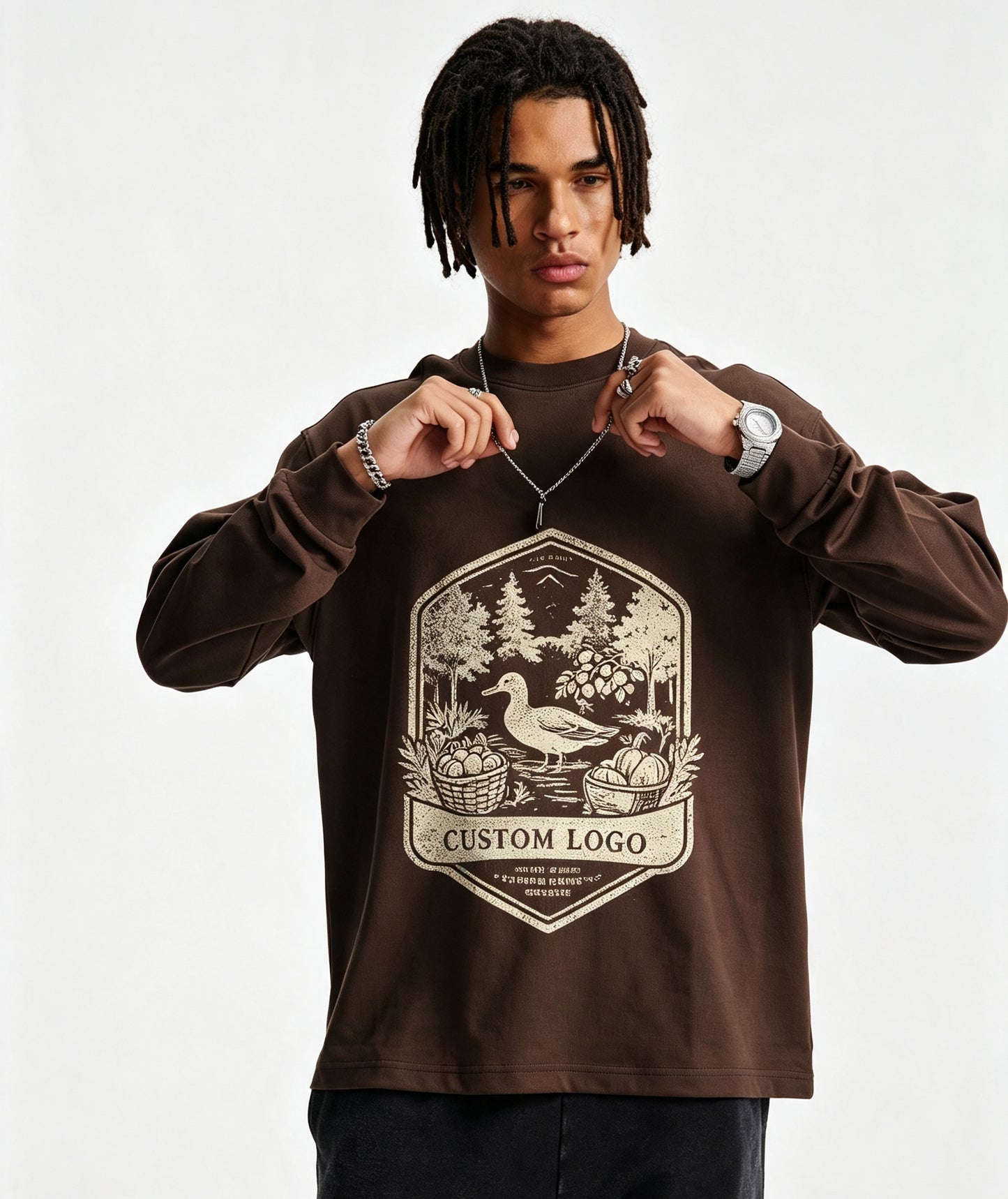 Oem  Custom logo Honeycomb Breathable Long Sleeved Tshirt Moisture Wicking Round Neck Long Sleeve Tshirt From a Trendy Brand
