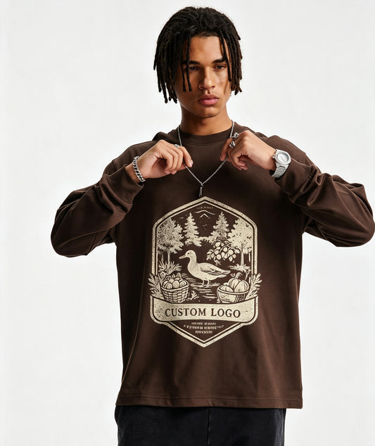 Oem  Custom logo Honeycomb Breathable Long Sleeved Tshirt Moisture Wicking Round Neck Long Sleeve Tshirt From a Trendy Brand