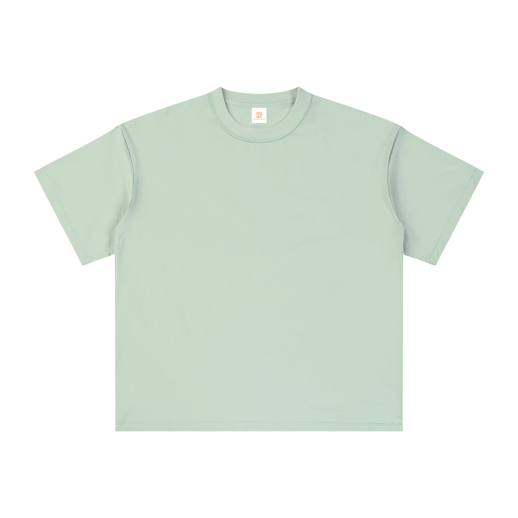 Oversized Tshirt Raw Edge Collar Boxy High Quality Quick Dry Summer Short Sleeve Breathable Custom Streetwear Plain T-shirt