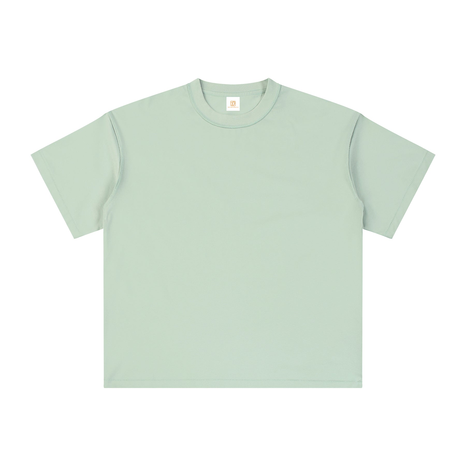 Oversized Tshirt Raw Edge Collar Boxy High Quality Quick Dry Summer Short Sleeve Breathable Custom Streetwear Plain T-shirt