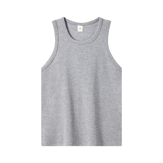 Sleeveless T-shirt Blank Custom Streetwear Pure Color Crew Neck High Quality Basic New Design Summer Fashion t Shirt for Men