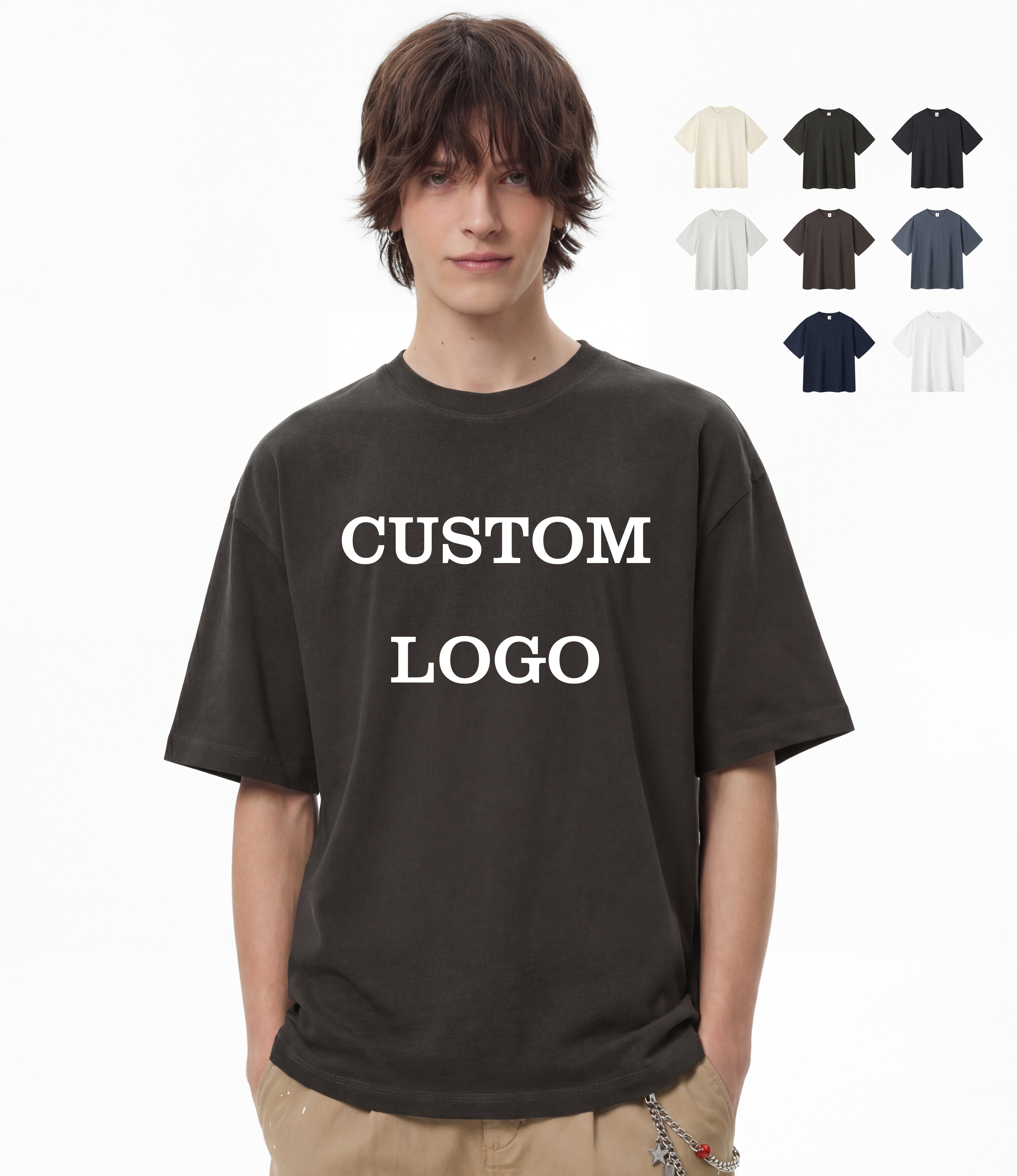 Streetwear High Quality t Shirt Custom Quick-drying Embroidery logo Tshirt Blank Puer Color Summer Short Sleeve T-shirts