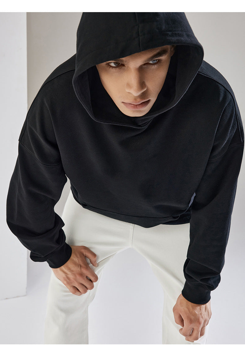 Oversized Custom Streetwear Wireless Custom Drop Shoulder Blank Pullover High Quality French Terry Printed Hoodies for Men