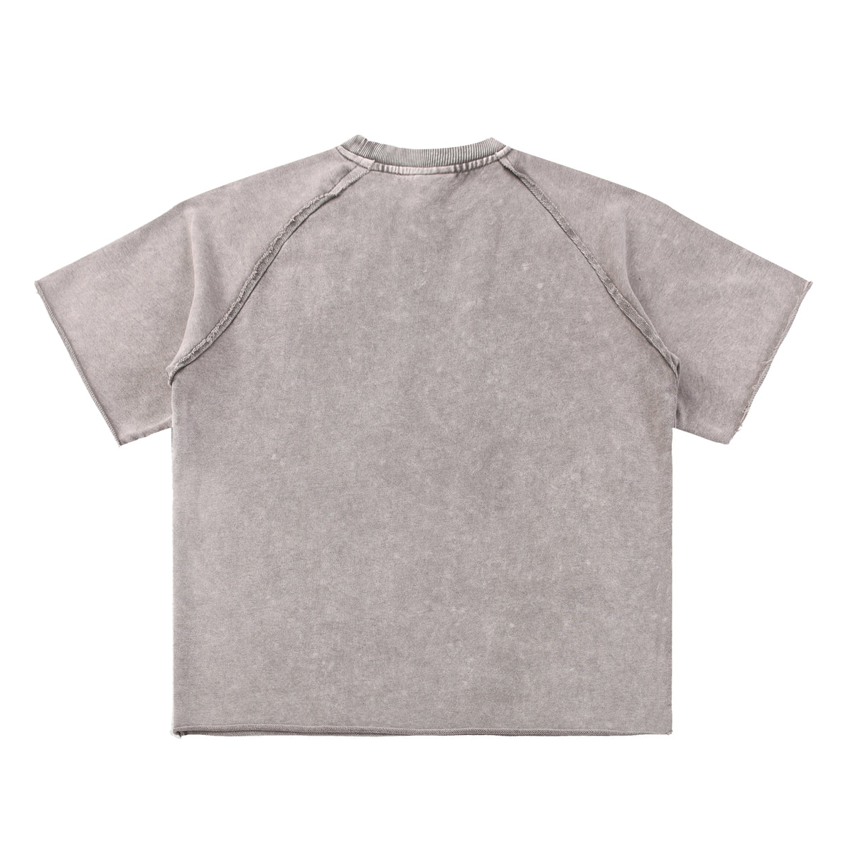 Summer Version Casual Plugin Joined Batik Fringed Wide Hem Heavyweight Pure Cotton Drawstring T Shirt Plain Tshirts for Printing