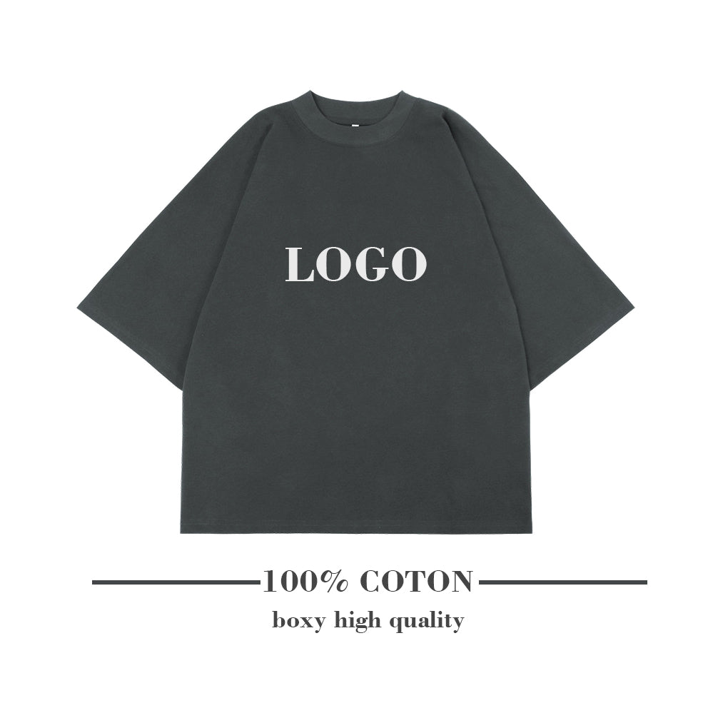 300G Heavyweight Drop Shoulder Box Fit One-shoulder Short Sleeves Streetwear Custom logo High Quality Fashiondesign t Shirt
