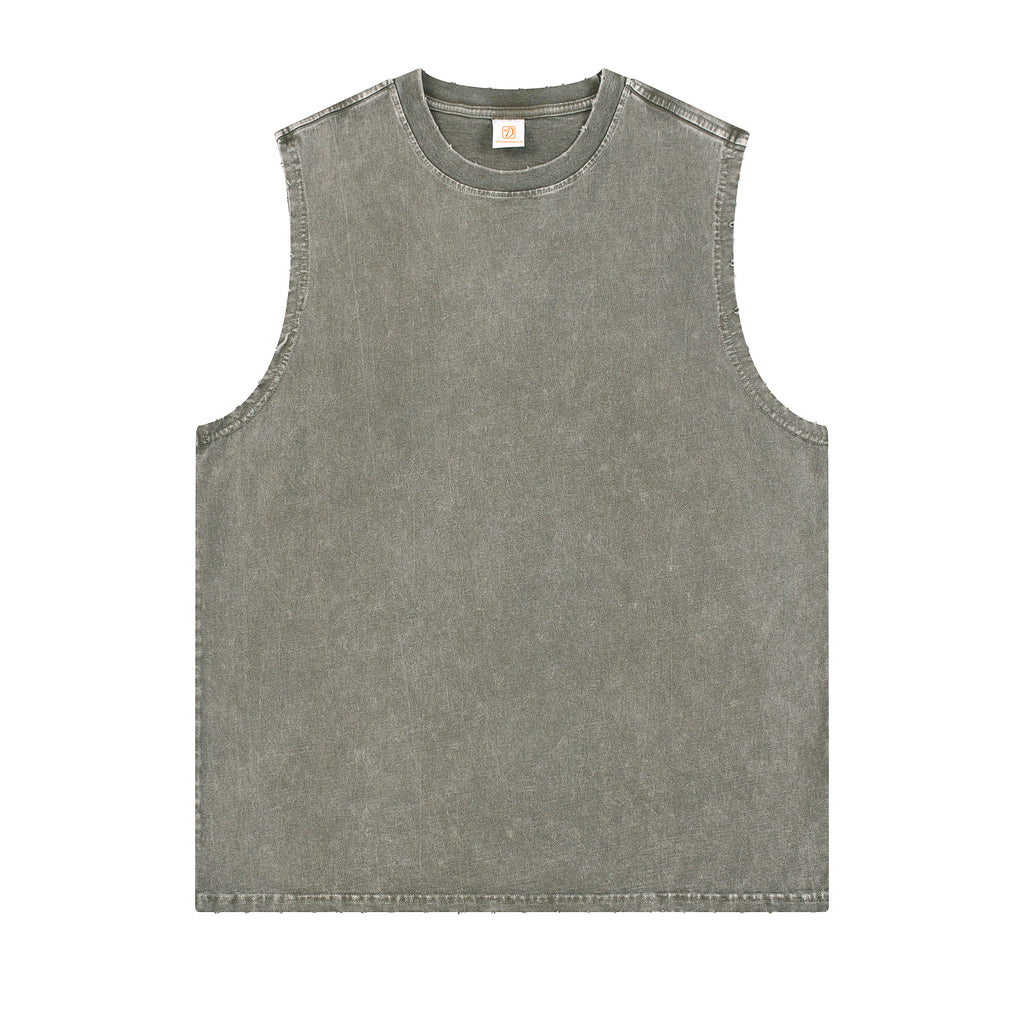 Custom logo Cotton Sleeveless T-shirt Loose High Quality Screen Print Wholesale Blank Personalized Dtf Transfers for t Shirts