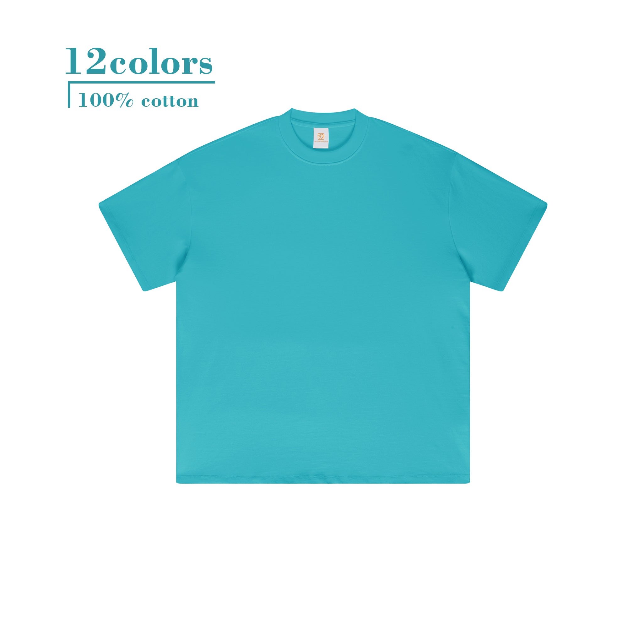 Oversized Drop Shoulder Pure Color Heavyweight 100% Cotton Custom Blank Round Neck High Quality Multicolored Print TShirt Design