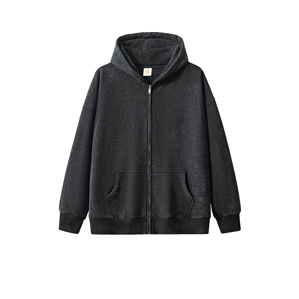 Wholesale Man Hoodie Thick Fabric Zipper Washable Dropped Shoulder Loose Fitting Hoodie Hoodie Unisex High Quality Hoodie