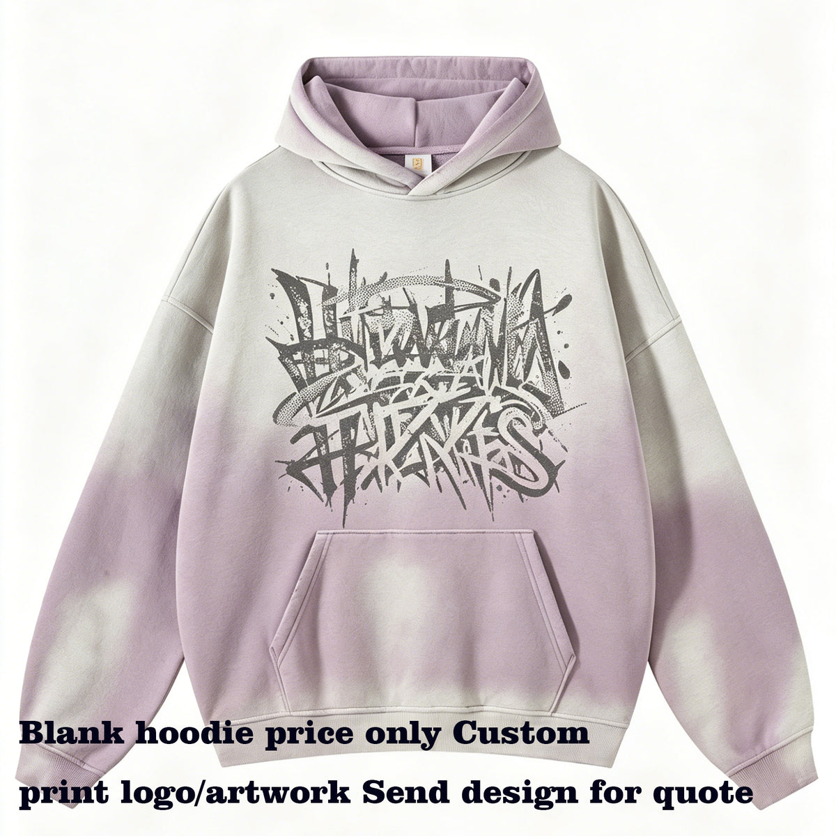 Manufacturers Washand bleach Sweatshirt with Spray Dye and Edge Grinding Process for an Aged Look High Quality Couple Hoodies