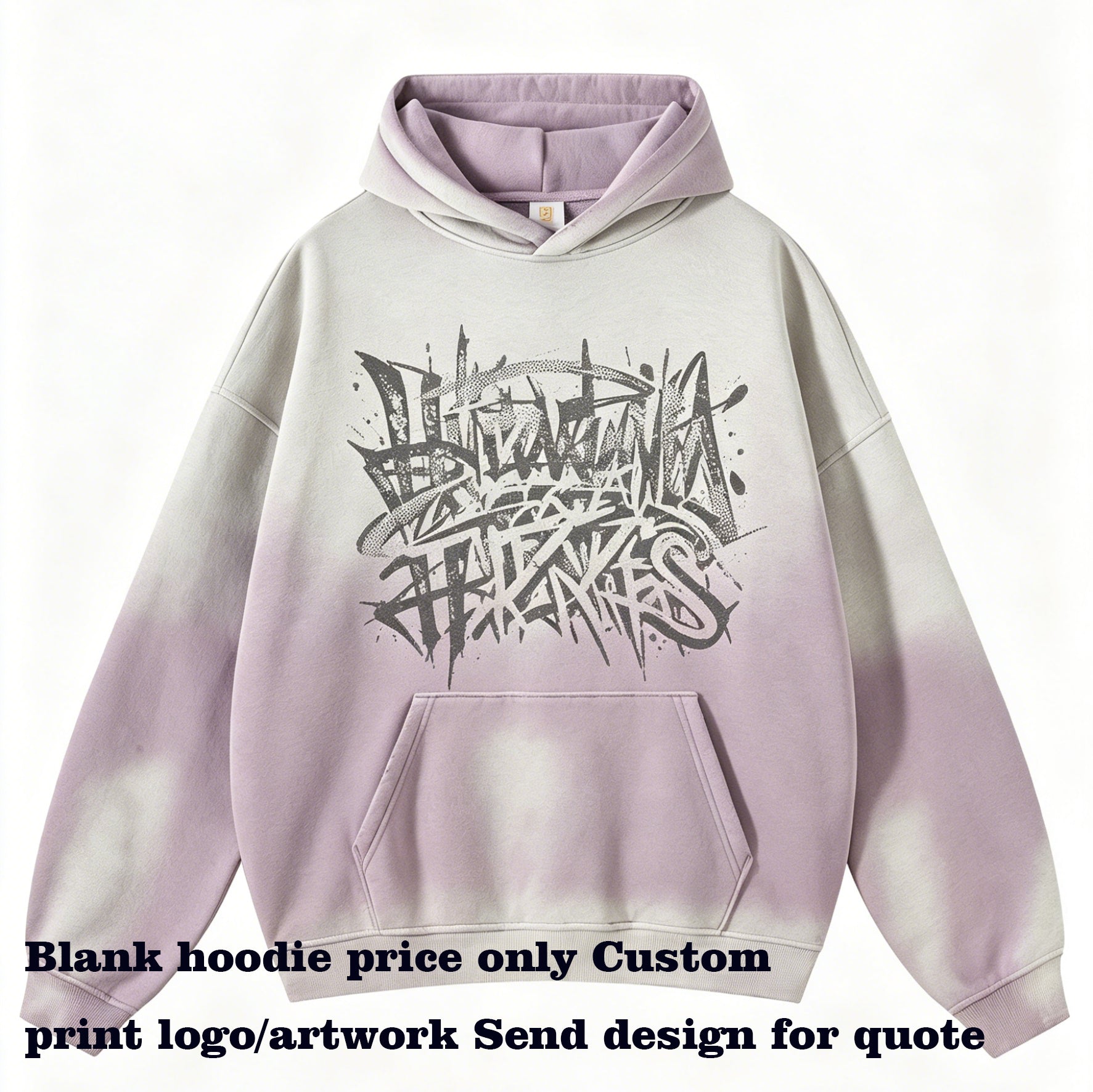 Manufacturers Washand bleach Sweatshirt with Spray Dye and Edge Grinding Process for an Aged Look High Quality Couple Hoodies