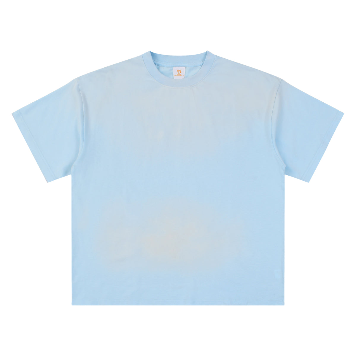 T Shirt Printing Custom 100% Cotton Round Neck Dropped Shoulder Faded Denim Wash Vintage Distressed T Shirt Vintage Design