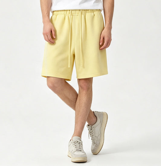 Oem Brand Men High Quality Heavy Duty Solid Color Drawstring Casual Shorts and Fleece Lined Sports Shorts From a Trendy Brand