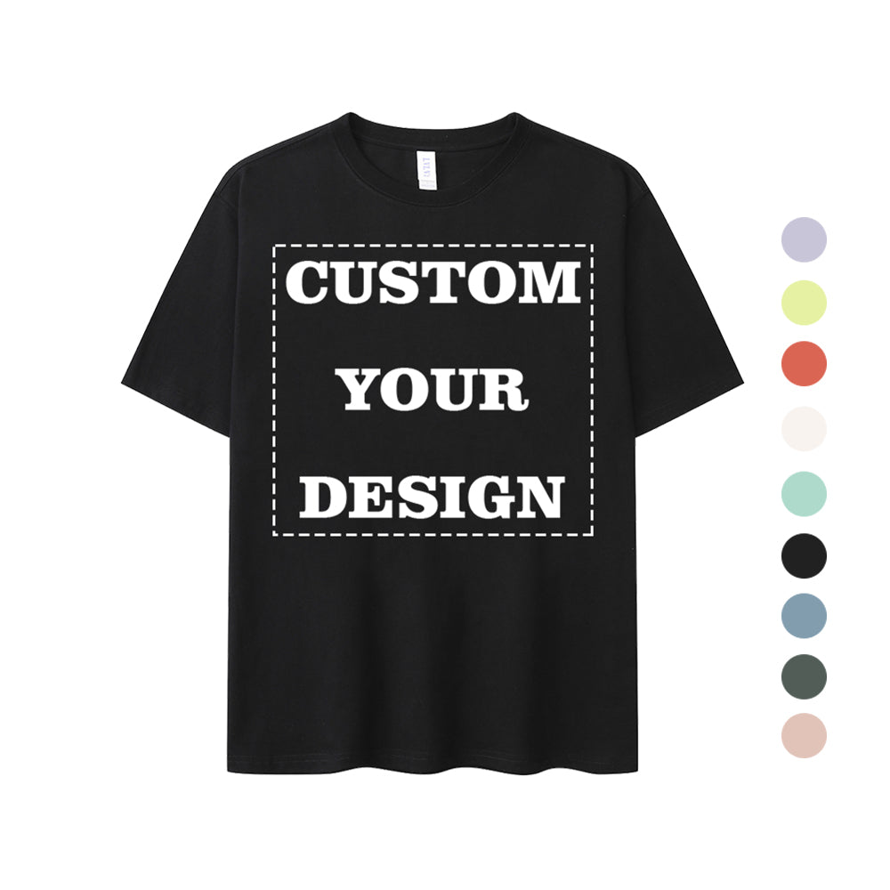 OEM Wholesale 100% Cotton t Shirt Loose Blank Pure Color Custom High Quality Short Sleeve Drop Shoulder Personalized T-shirt