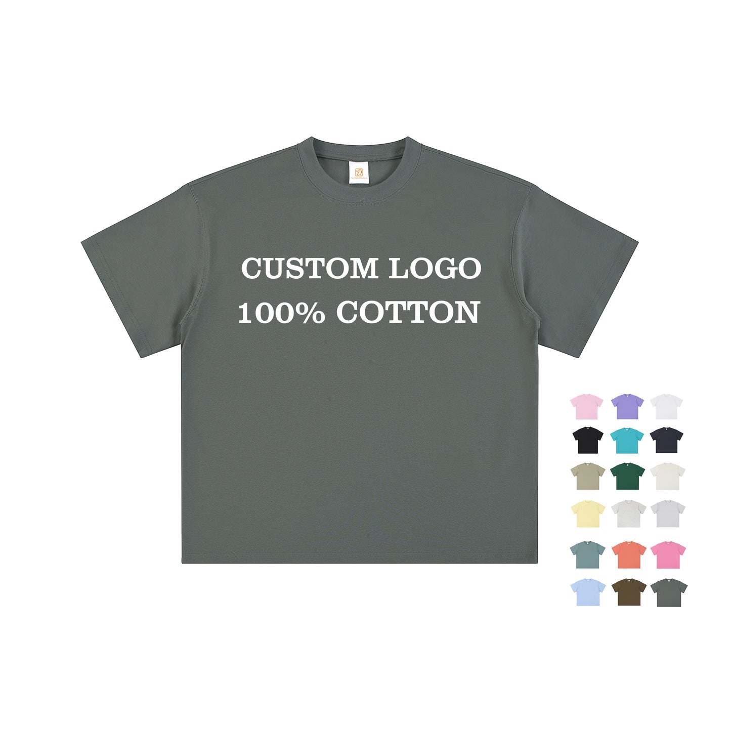 Custom T-shirt Round Neck Drop Shoulder Hip Hop High Quality Loose Sublimation 100% Cotton Fashion Heat Transfers for T-shirts