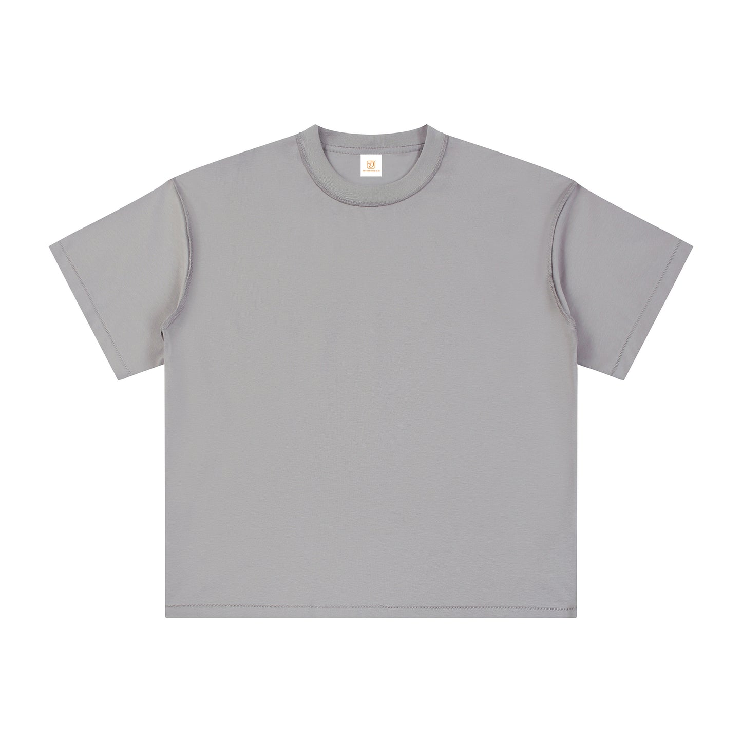 Loose Custom T-shirt Streetwear Embroidery logo Pure Color Round Neck Short Sleeve High Quality Distressed Puff Print t Shirt