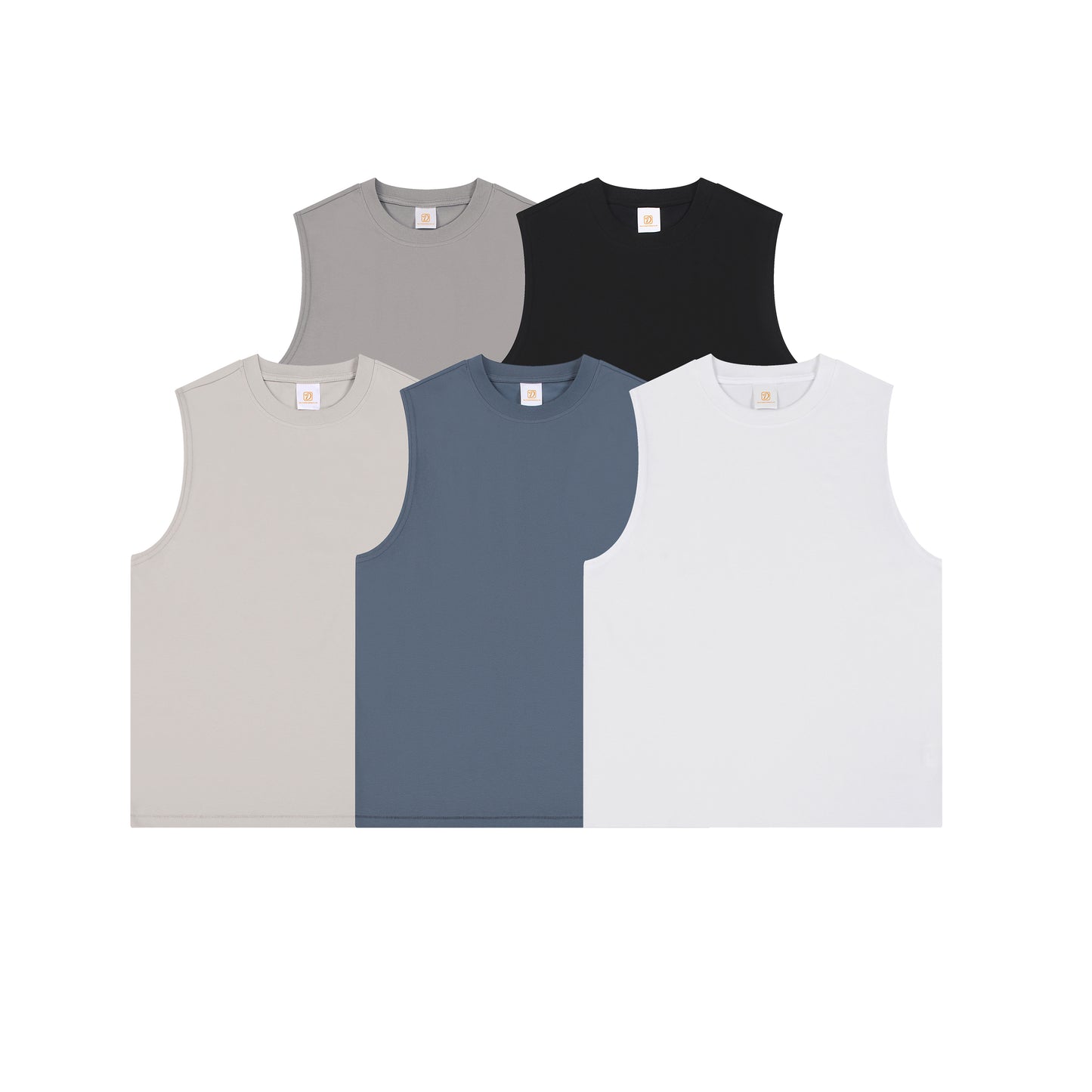 Sleeveless T-shirt Pure Color New Design Casual Gym Custom Fashion Summer Streetwear Polyester/Cotton Screen Printed T-shirts