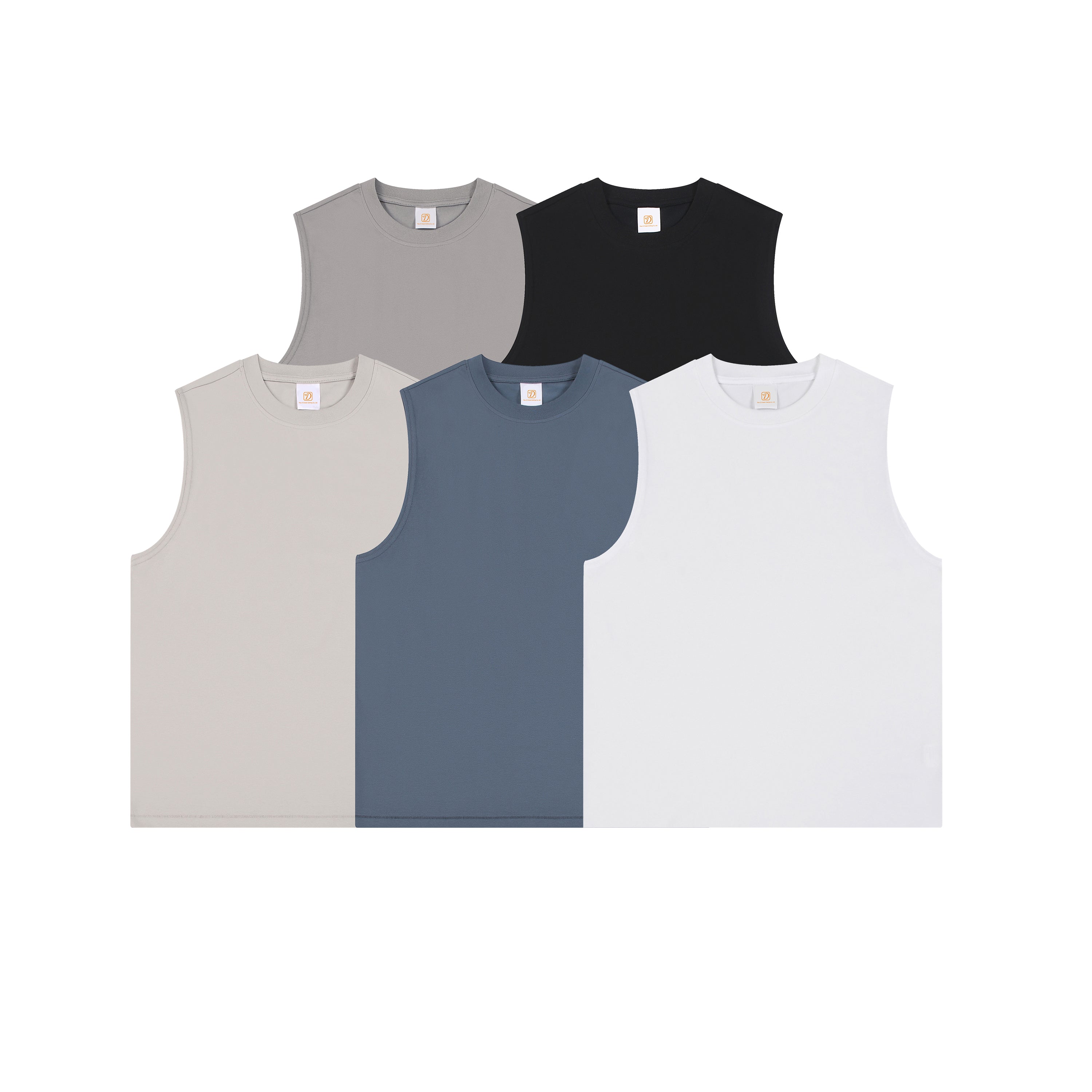 Sleeveless T-shirt Pure Color New Design Casual Gym Custom Fashion Summer Streetwear Polyester/Cotton Screen Printed T-shirts