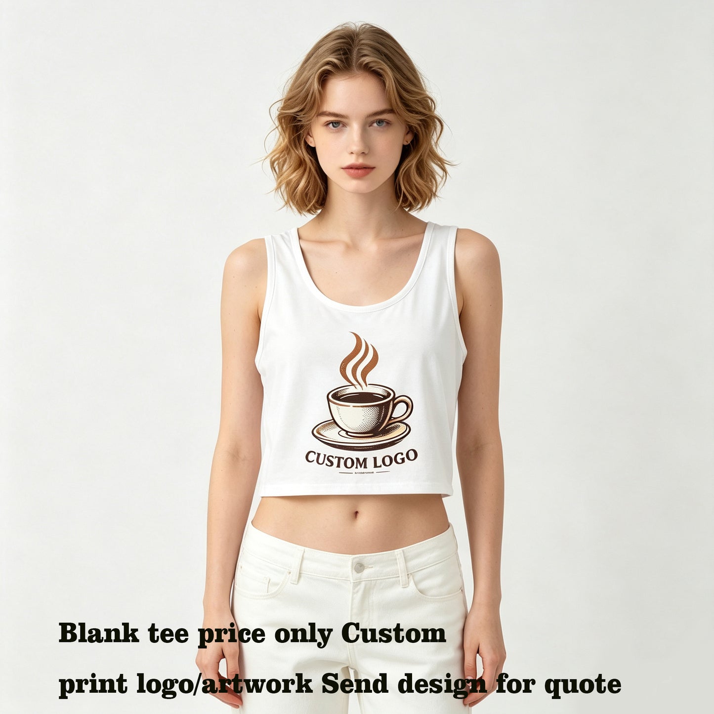Summer You Like High Quality Sleeveless Customized logo American Style Basic T-shirt You Can Choose the Pattern