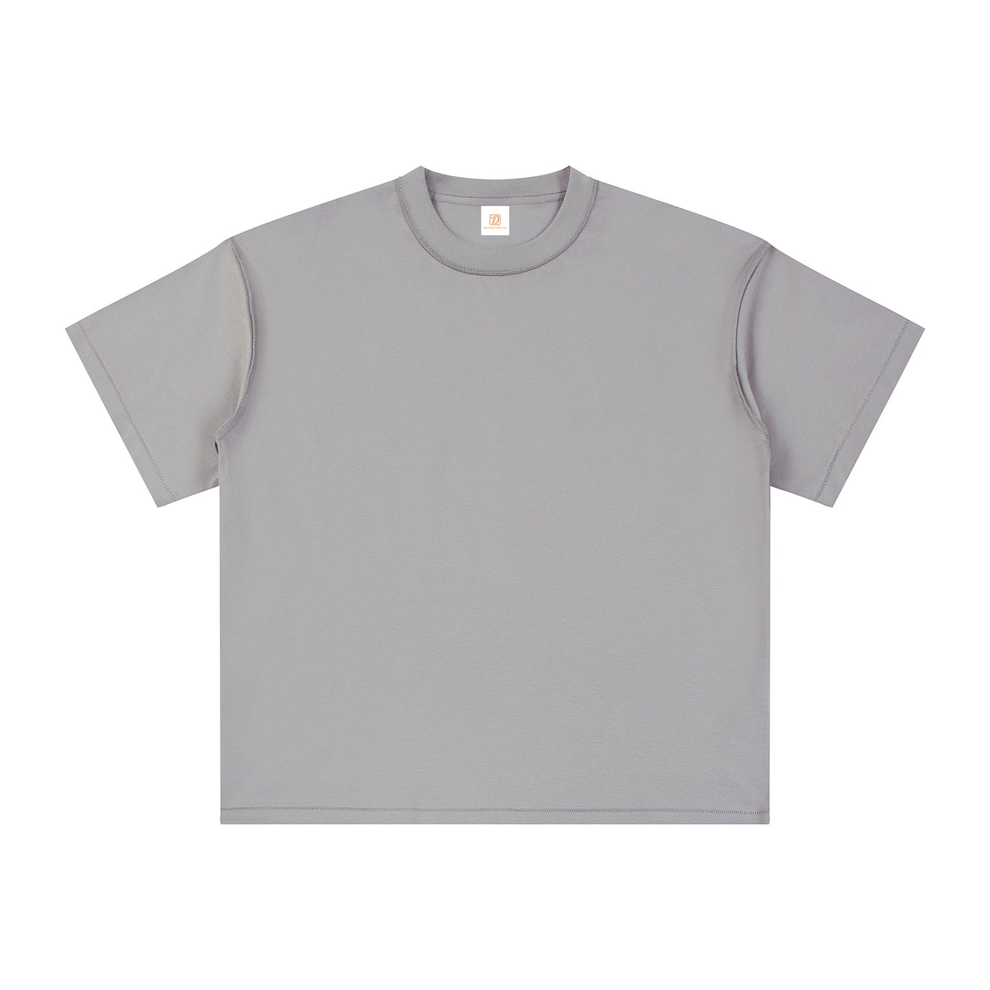 Oversized Tshirt Raw Edge Collar Boxy High Quality Quick Dry Summer Short Sleeve Breathable Custom Streetwear Plain T-shirt