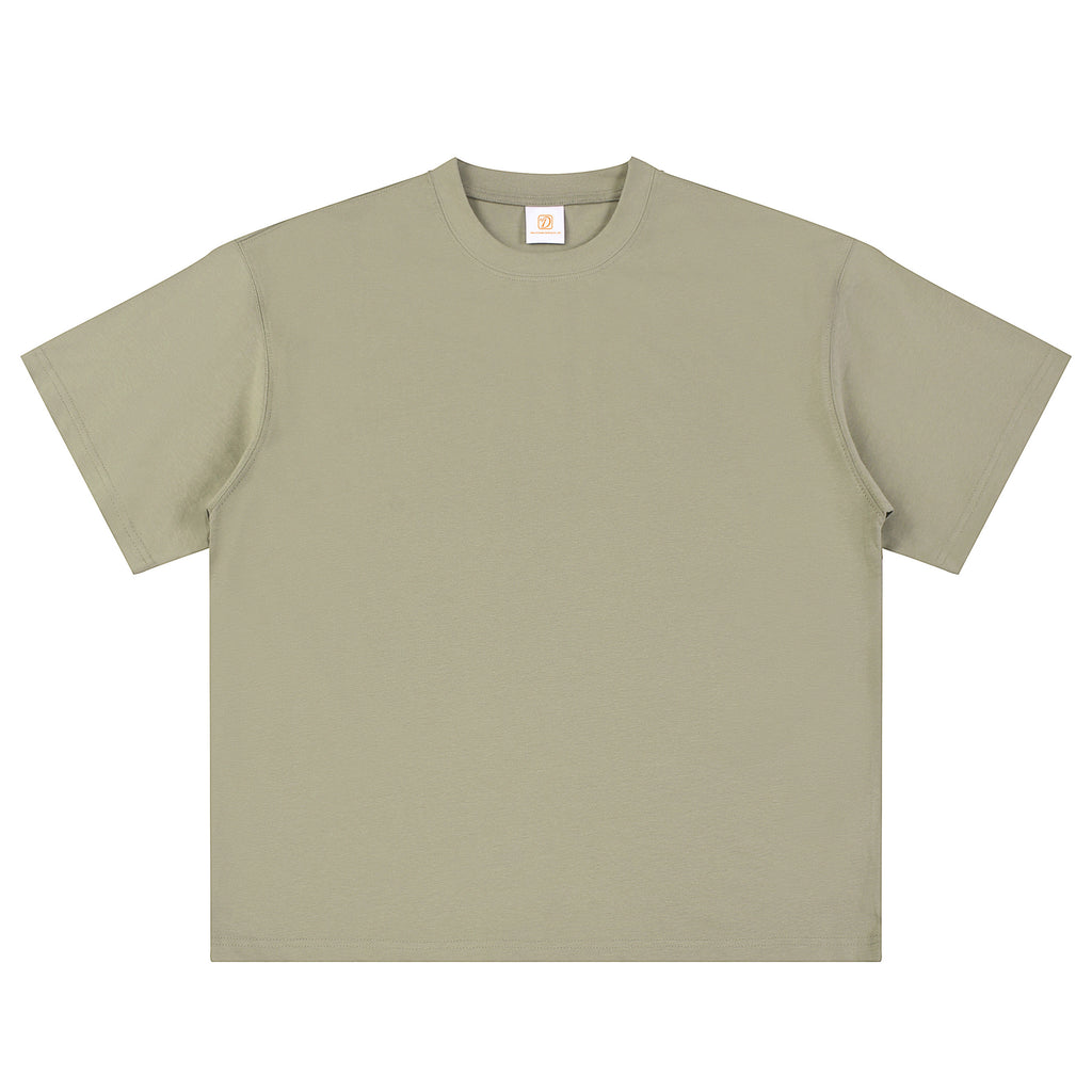 Loose Drop Shoulder T-shirt Heavy Cotton Summer Fashion Casual High Quality Streetwear Embroidery logo Custom Plain t Shirt