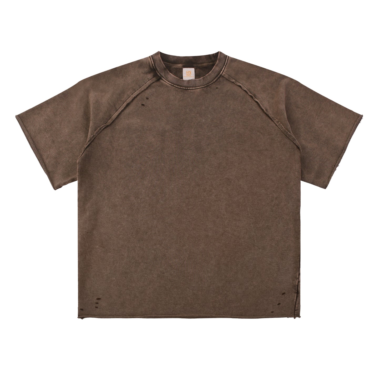 Hot Sell Custom T-shirt Men's Summer New Design High Quality Vintage Ralgan Short Sleeve Heavyweight Broken Patchwork T-shirts