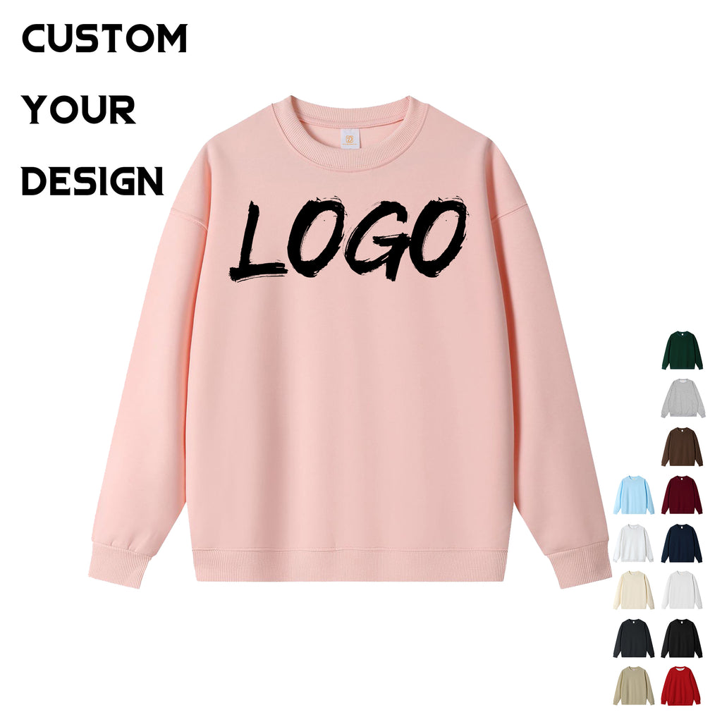 Plus Size Men's Hoodies Custom Crewneck Pure Color Patchwork Unisex High Quality Black Pullover Heavy Cotton Streetwear Hoodies