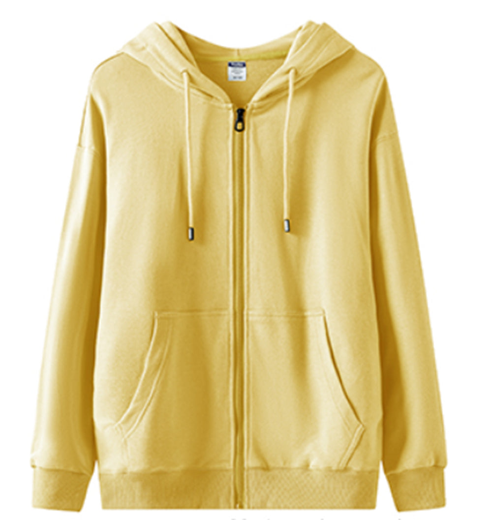 Wholesale 8 Color Simples Casual Zipper Sweatshirt Zipper Hoodie for Men and Women High Quality Pullover Hoodie American Style