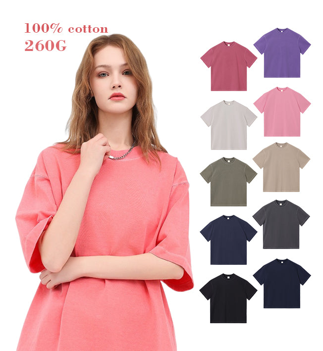 Oversized Vintage Blanks Drop Shoulder Heavyweight t Shirts Custom logo 100% Cotton Streetwear Embroidery Personalized T-shirt