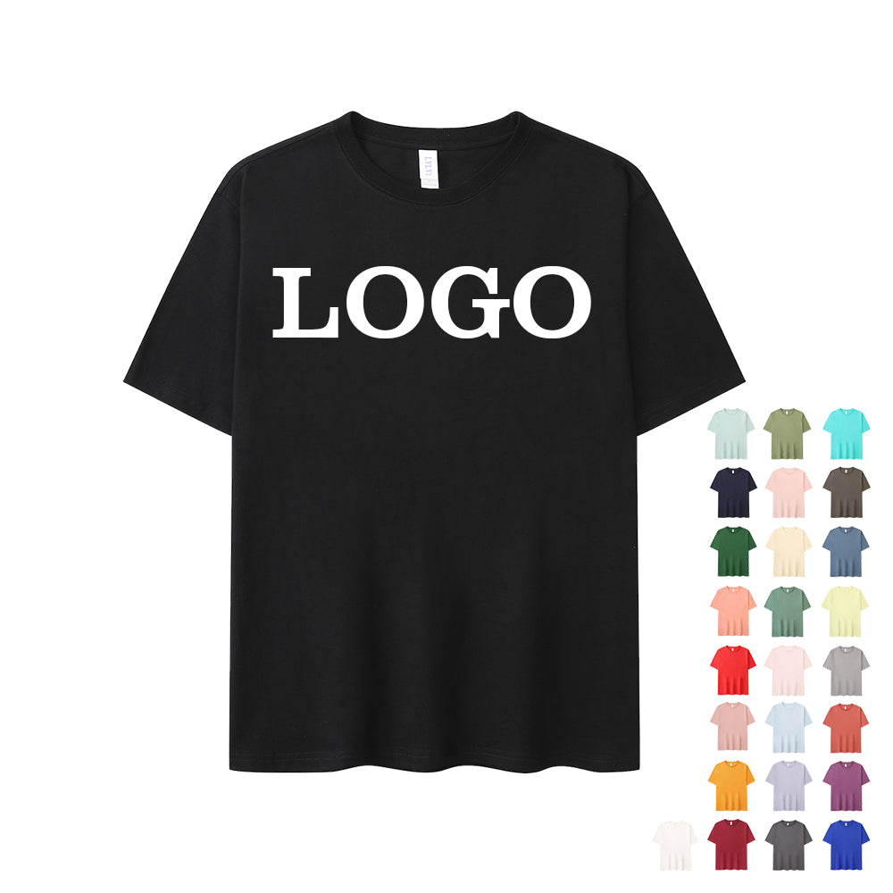 High Quality 230g O-neck T-shirts 2026 Summer 100% Cotton Custom logo Plain Streetwear Short Sleeve Fashion t Shirt for Men