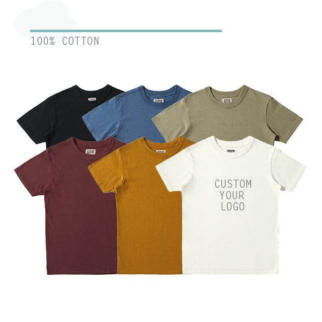 Custom T-shirts logo Heavyweight 100% Cotton Vintage Round Neck Basic High Quality Streetwear Short Sleeve Fashion T-shirt