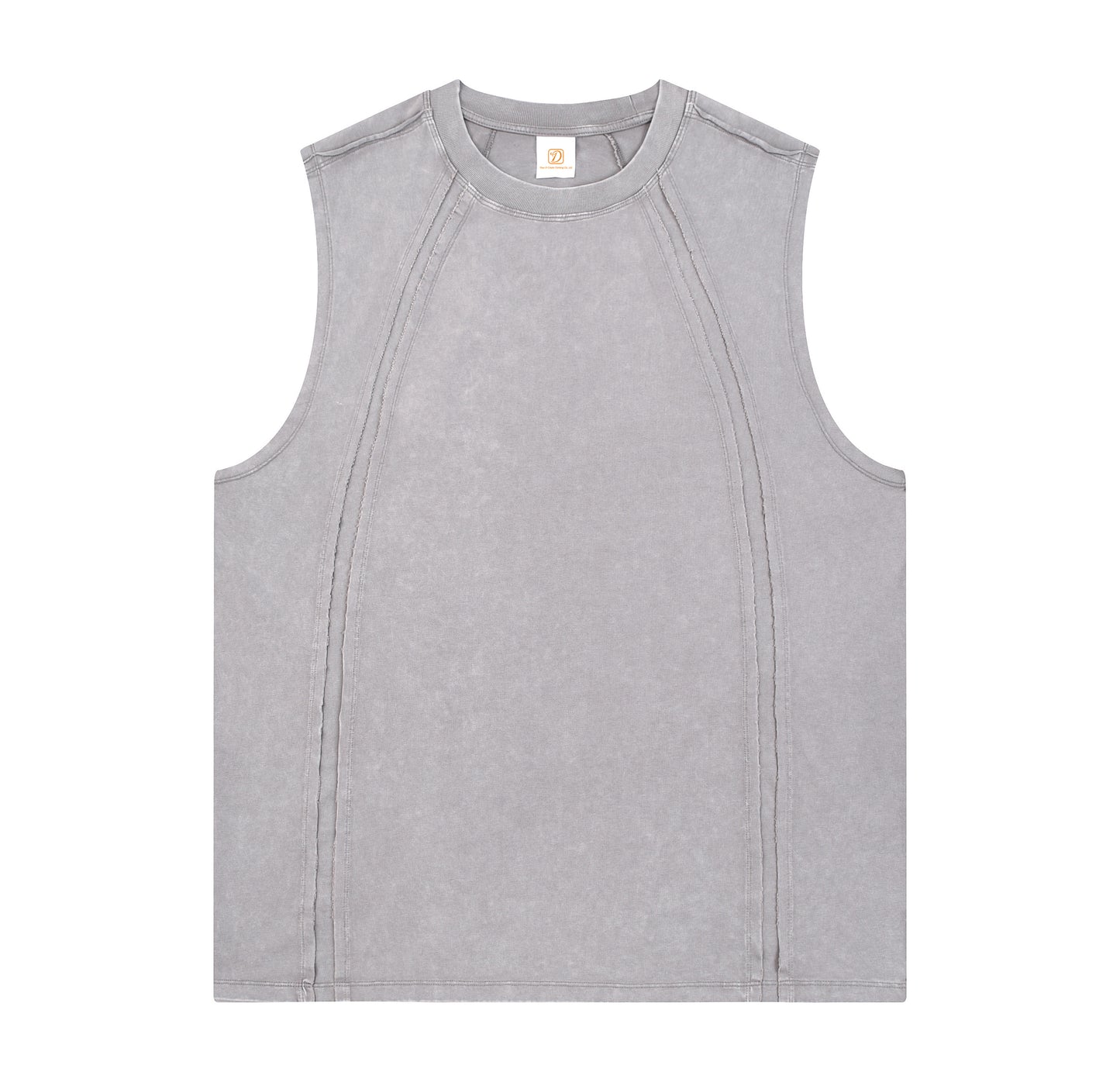 Customized t Shirts Streetwear New Style High Quality Washed O-neck Blank 100% Cotton Heavyweight Sleeveless Plain T-shirt