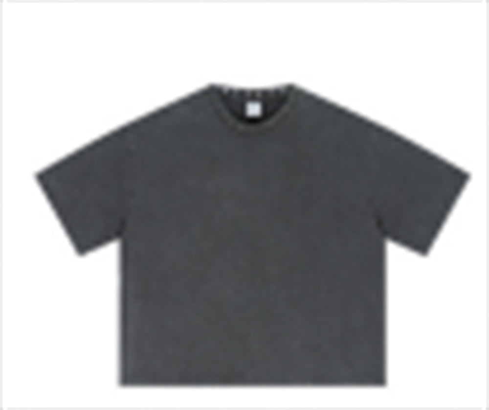 Tshirt Manufacturer Wholesale 100% Cotton Boxyfit Studded Round Neck Short Sleeved Men's Crop Tee with Bare Chest Design Tshirt