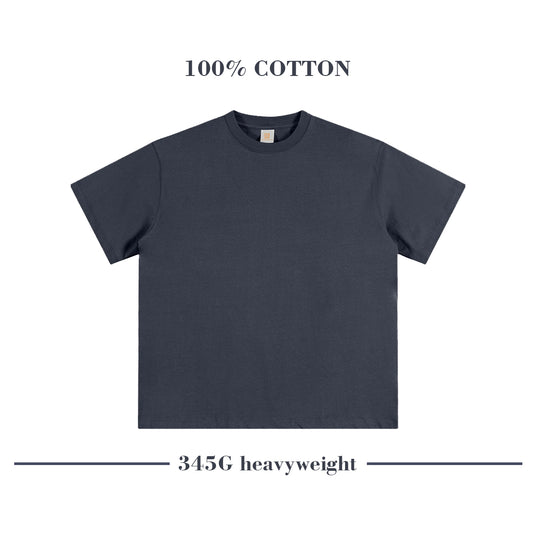 Oversized Pure Color Heavyweight Sublimation Blank High Quality 100% Cotton Streetwear Black Distressed Embroidery T Shirts