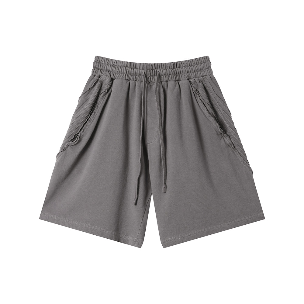 Men High QualityPure Cotton Washed Fabric Technique for Distressed Plaid Retro Shorts Loose Fitting Cotton Casual Brand Shorts