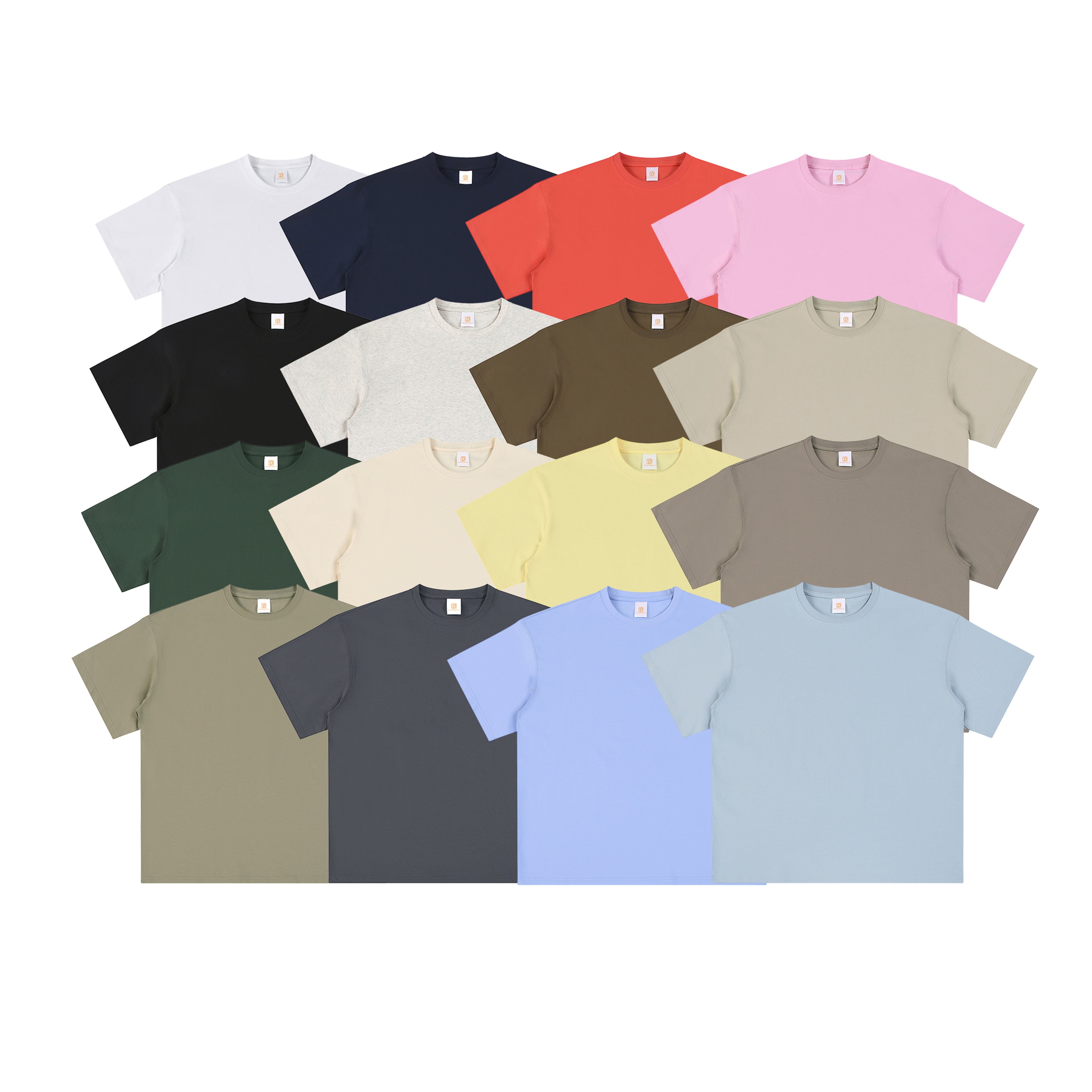Custom Color Heavyweight Tshirts Drop Shoulder High Quality 100% Cotton Pure Color Blank Streetwear Personalized T-shirt