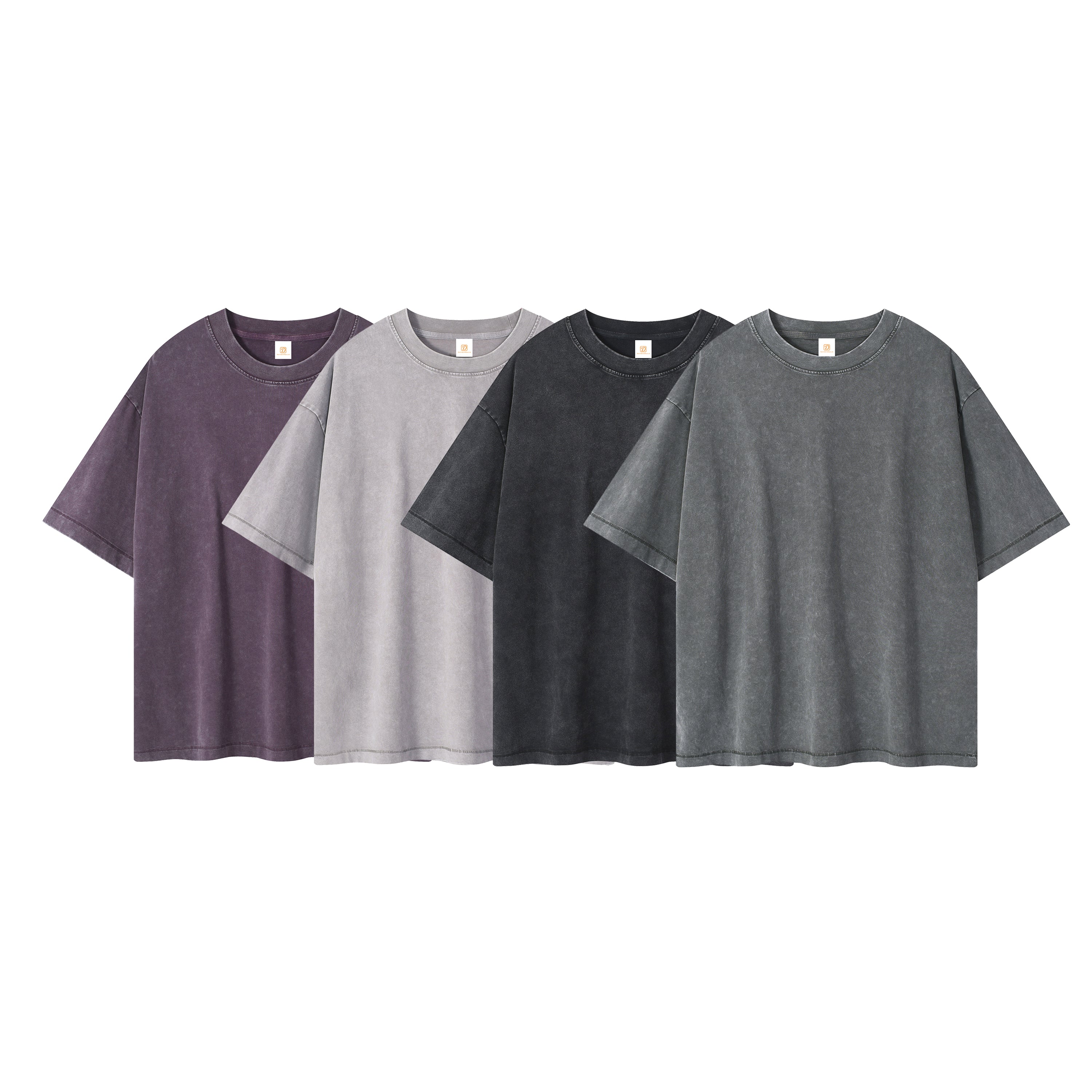 Mens Clothing Custom Wholesale Heavy Cotton New Style Summer Short Sleeve Wax Printing High Quality Washed Streetwear T-shirt
