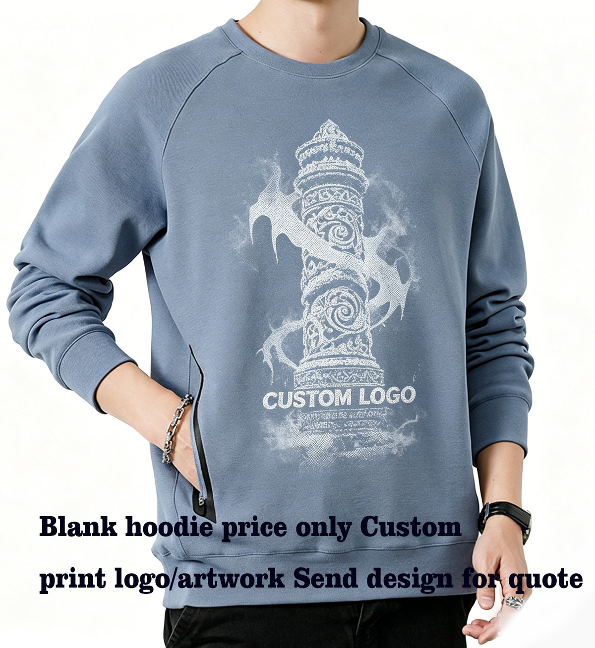 Round Neck Pullover Clothes with Added Insulation and Thickening. Loosely Fitted and Stylish Streetwear Hoodie in Oversized Size