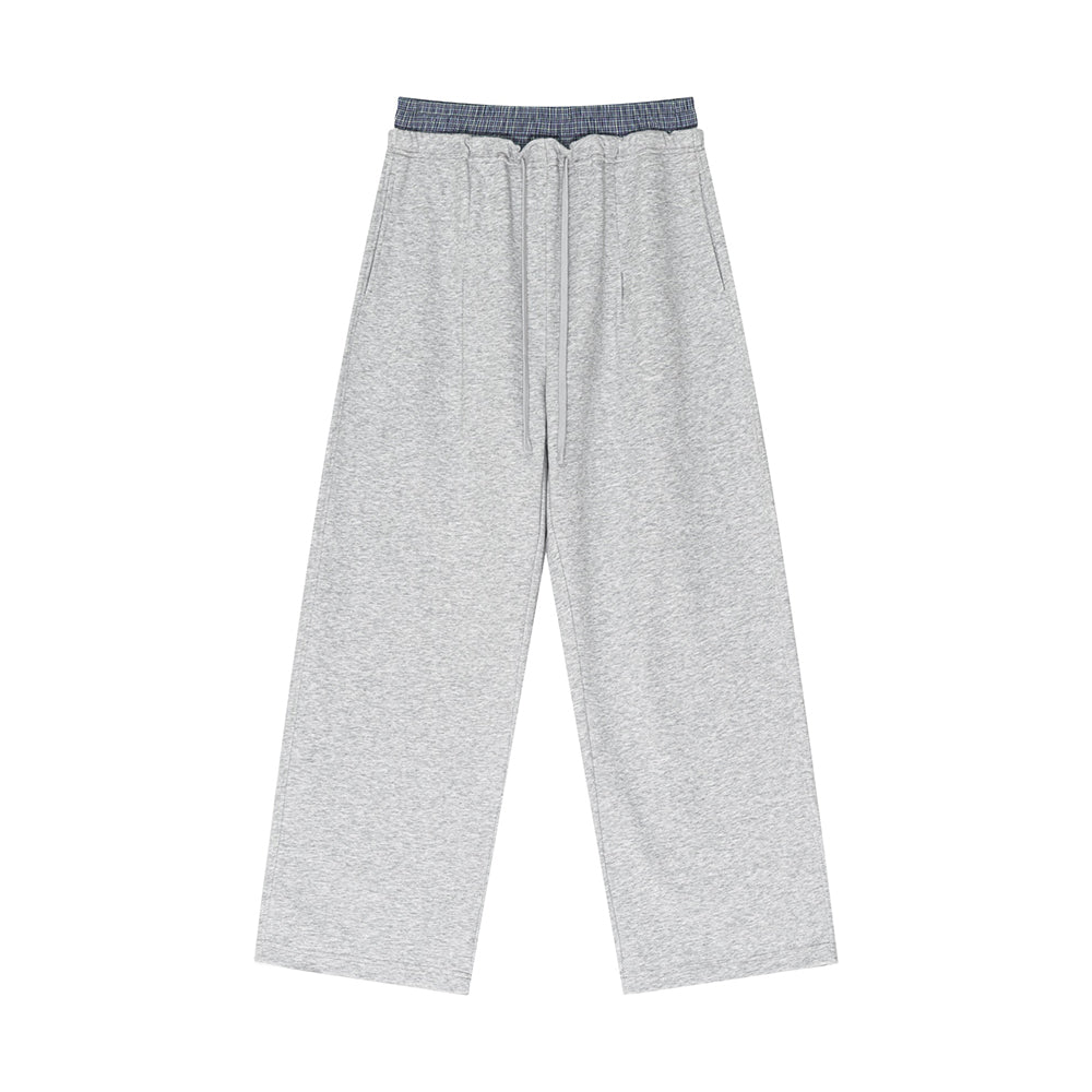 Customized Sweatpants Seamless Double Waistband Wide Leg Jogger Pants Slim Fit Athletic Trousers Men Tshirts High Quality