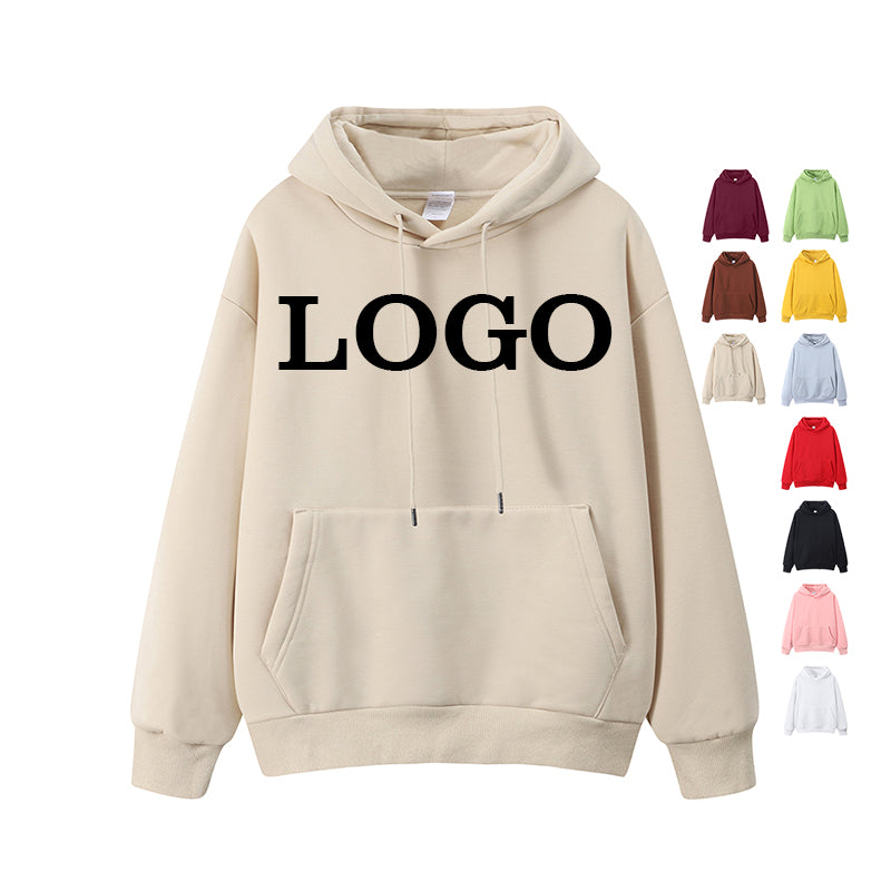 350g Custom logo Hoodies Blank Pullover High Quality Fleece Streetwear Drop Shoulder Loose Fleece Men's Hoodies & Sweatshirts