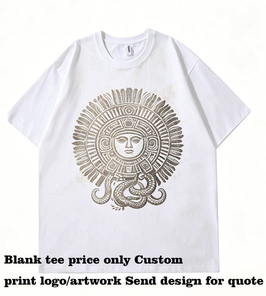 Multiple Processes Can Be Customized V Neck Round Neck T Shirt Printing Custom 100% Cotton Men t Shirt High Quality Designer