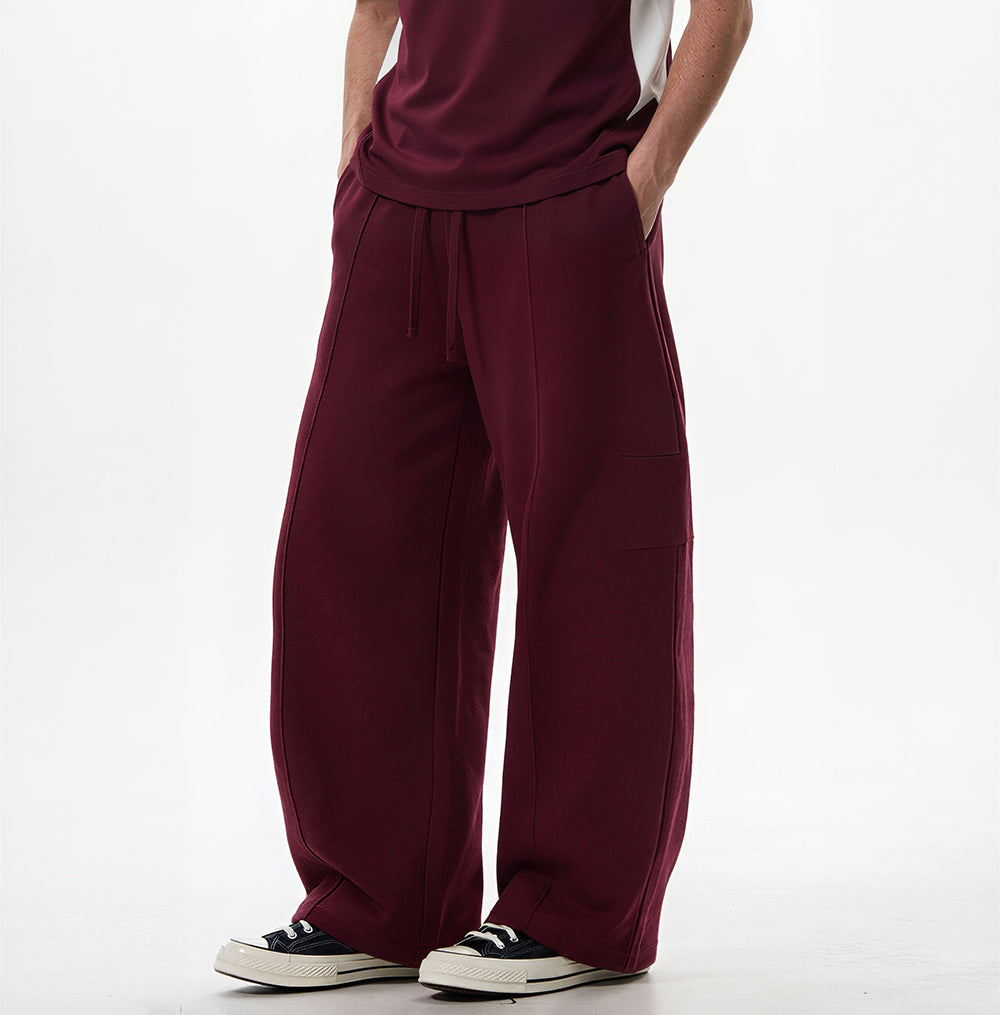 Oem Fashion Sweatpants Patchwork Loose Wide Leg Sporty Knife Leg Loose Sweatpants Men Sweatpants High Quality Manufacturer